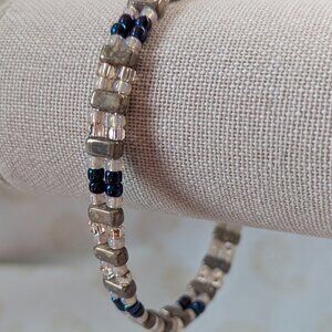 Twilight Blush Double-Strand Memory Wire Bracelet